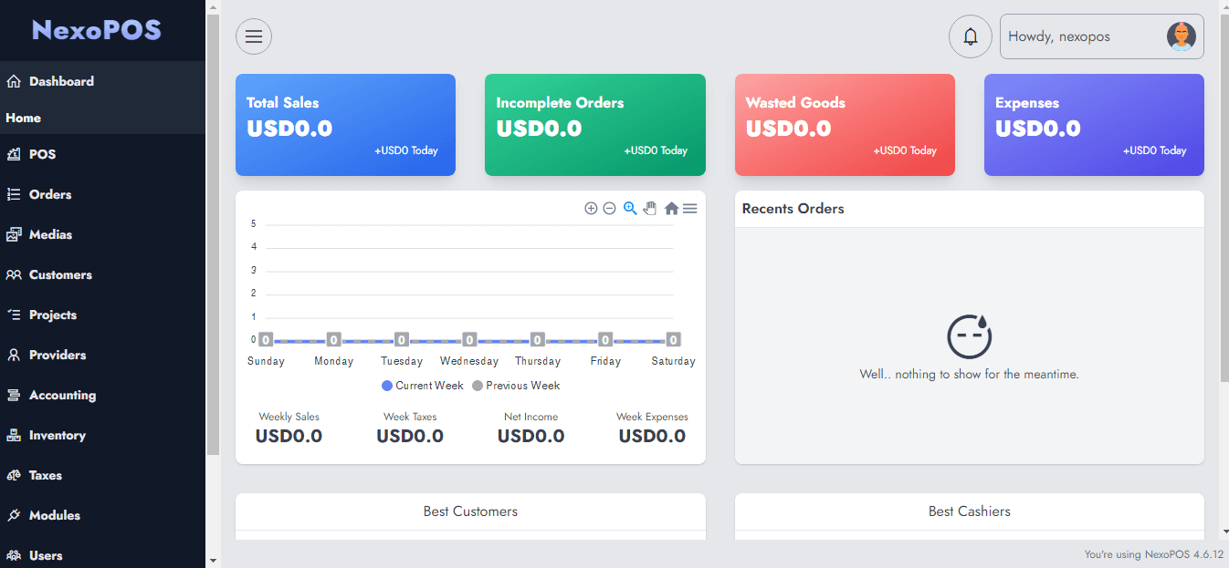 My experience about Nexopos